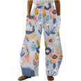 thumbnail image 1 of Birdeem Women Casual Printing Pockets Elastic Mid-Waist Comfortable Wide-Legged Loose Pants, 1 of 5