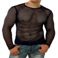 thumbnail image 1 of Men‘s Vest Undershirt Mesh Breathable Hollow Tank Tops Openwork See Through Shirt, 1 of 4