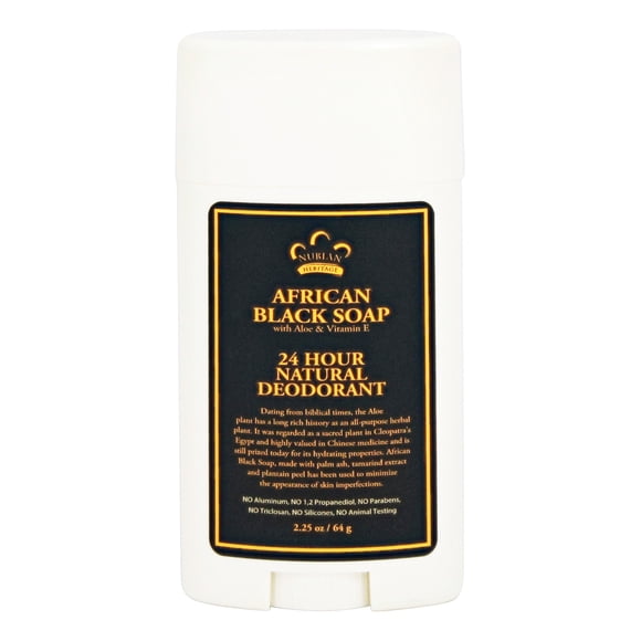 Nubian Heritage - 24 Hour Natural Deodorant African Black Soap - 2.25 oz.