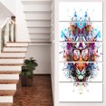 thumbnail image 1 of Colorful Tiger in Glasses - Animal Canvas Art Print, 1 of 3