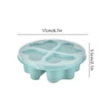 thumbnail image 3 of Qonioi Heart Shaped Snack Box, 4 Compartment Bento Lunch Box with Lid, Stackable Plastic Food Storage Container for Kids Snacks Fruit Candy, 3 of 6