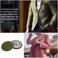 thumbnail image 5 of Unique Bargains 10pcs 48L Fabric Cloth Covered Button 30mm Round Metal Shank Sewing Buttons for Suits Dress Blouses, Navy Green, 5 of 5