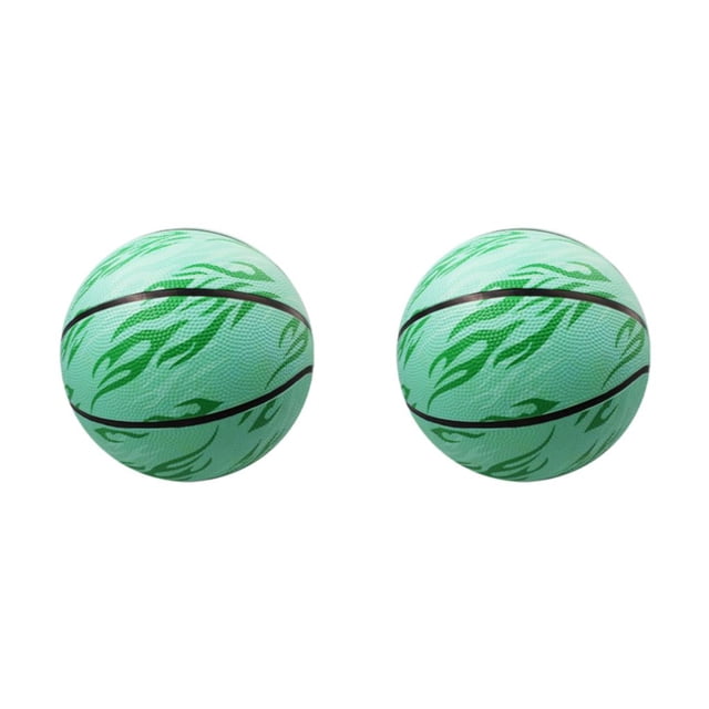 VONKY Particle Surface Round Enhanced Grip Basketball For Precise Shots Odorless Green- size 7 2Set