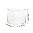 thumbnail image 3 of Dvruxg Clear Hard Plastic Display Case, Clear Gift Box for Party Favors, Clear Acrylic Square Cube Boxes, Plastic Square Cube Containers with Lid Plastic Storage Organizer, 3 of 5