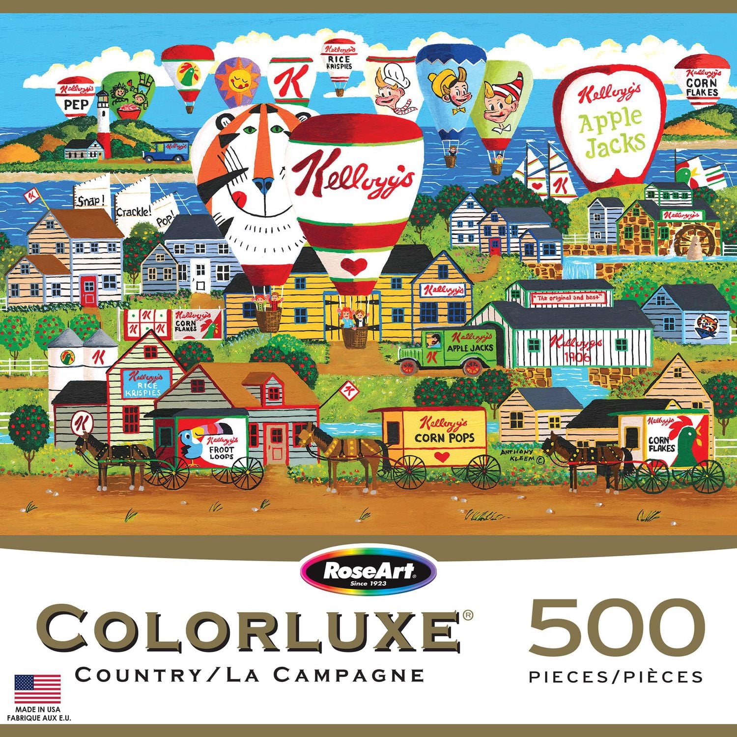RoseArt - Colorluxe 500 pièces - Célébration de la montgolfière - Puzzle emboîtable pour adulte