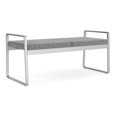 thumbnail image 1 of Gansett Reception Waiting Room Steel 2-Seat Bench / Silver Steel / Gray, 1 of 7