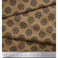 thumbnail image 3 of Soimoi Silk Fabric Dot & Snowflake Artistic Print Fabric by the Yard 42 Inch Wide, 3 of 3