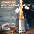 thumbnail image 4 of Mini Smokeless Fire Pit, Small Firepit with Stand, Portable Fire Pit 5 Inch Stainless Steel, 4 of 8
