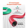 thumbnail image 4 of VEVOR Oxygen Acetylene Torch Kit 14PCS Gas Welding Set & Cylinder Holder 177'' Hose, 4 of 9