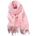 thumbnail image 2 of RXIRUCGD Women's Fashionable Solid Color Tassels Soft Skin Friendly Scarf( Pink ), 2 of 4
