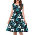 thumbnail image 1 of RXIRUCGD 2025 Vêtements d'Été pour Enfants Tout-Petits Filles Mignon Imprimé Fleuri Camisole Extensible Robe Sans Manches Robe Ligne A, 1 of 7