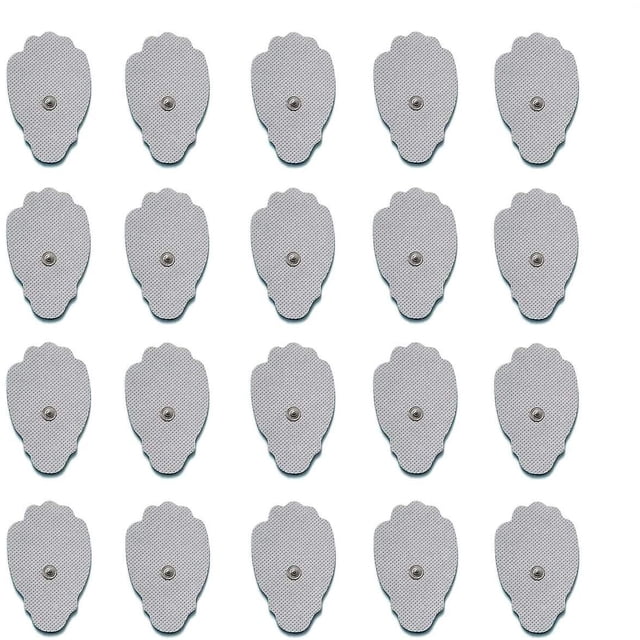 Tens Electrodes Tampon de Remplacement pour Unité Tens, Comprenant un Ensemble de 20 Tampons Réutilisables avec un Connecteur à Broche de 3,5 mm de Diamètre. Chaque Tampon Mesure 3 Pouces par 1,77 Pouce et Est Pré-Gélifié avec un gel de Qualité Supérieure pour une Utilisation Immédiate. les Tampons Sont Compatibles avec Divers Appareils Tens et EMS, Y Compris EliKing, HealthAforever, HiDow, et Plus. Conçus pour la Durabilité et la Fiabilité, Ces Tampons à Double Étanchéité Peuvent Être Réutilisés jusqu'à 25 Fois par Tampon