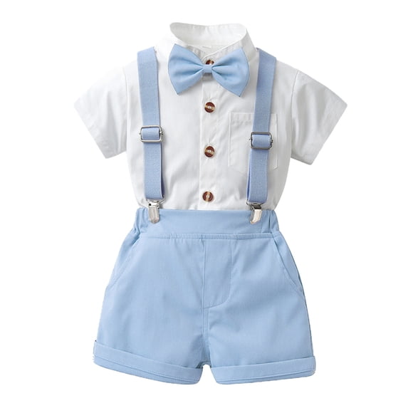 Infant Gentleman Outfit Set Formal Dress Shirt Suspender Easter Baby Boy Outfit Toddler Boy Outfit 6-9 Months