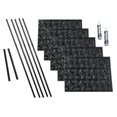 thumbnail image 1 of Fasade Decorative Vinyl Backsplash Kit 15 sq ft Coverage, 5 Panels – Brushed Onyx Finish, 1 of 6