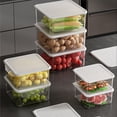 thumbnail image 1 of Organisateur Empilable pour Réfrigérateur, Contenant de Rangement Alimentaire Transparent avec Couvercle, Boîte à Collations pour Garde-Manger de Cuisine, Bac Refroidisseur Gain de Place, Organisation pour la Maison et le Bureau, 1 of 9