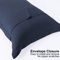 thumbnail image 3 of PiccoCasa Soft 1800 Microfiber Oxford Pillowcases 2Pcs, King Navy, 3 of 7