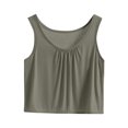 thumbnail image 1 of Timegard Plus Size Tops for Women Tank Tops Round Neck Ruched Loose Soft Casual Sleeveless Tops Pjs Blouse, 1 of 7