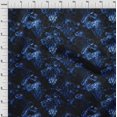 thumbnail image 4 of oneOone Polyester Spandex Royal Blue Fabric Damask Craft Projects Decor Fabric Printed By The Yard 56 Inch Wide, 4 of 4