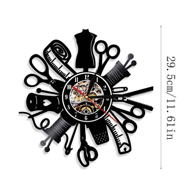 WRKEKC Clearance Vinyl Record Wall Clock 's Tool Styling Wall Clock