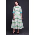 thumbnail image 4 of Bimba Robe-Chemise Mi-Mollet pour Femmes à Manches Retroussables, Boutonnée, Imprimée Teinture sur Nœuds - Grand, 4 of 5