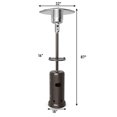 thumbnail image 2 of Gymax Chauffage de Patio Extérieur au Propane Debout en Acier au Gaz LP avec Table et Roues Bronze, 2 of 10