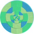 thumbnail image 1 of Ahgly Tapis d'Intérieur Lavable en Machine Carré Vert Menthe, 3 Pieds Carré, 1 of 7