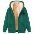 thumbnail image 2 of LOVZFMLL Vestes pour Femmes Sweat à Capuche en Polaire Imprimée à la Mode, 2 of 4