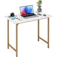 thumbnail image 1 of Computer Desk,Home Office Desk Writing Study Table Modern Simple Style PC Desk with Metal Frame for Home Office, 1 of 7
