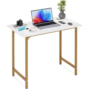 Computer Desk,Home Office Desk Writing Study Table Modern Simple Style PC Desk with Metal Frame for Home Office