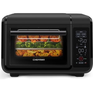 Chefman EasyAir 15 Qt. Toaster Oven Air Fryer, 5 Cooking Functions & 450°F Max Temperature – Black