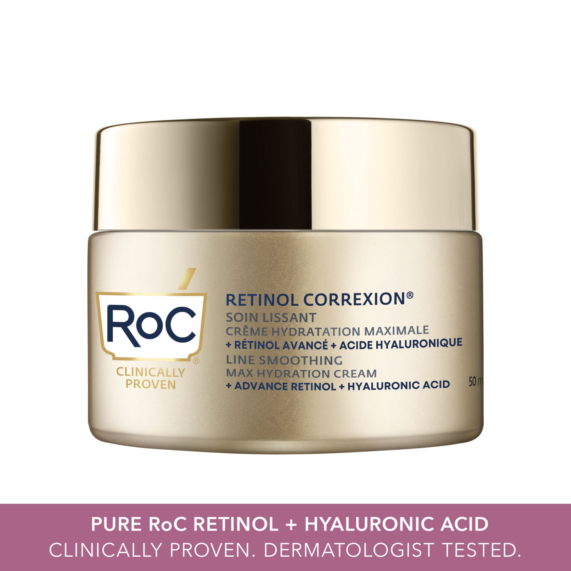 RoC Skincare - Retinol Correxion®️ - Line Smoothing Max Hydration Cream + Advance Retinol + Hyaluronic Acid (50ml)