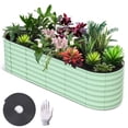 thumbnail image 1 of Yiwa Large Raised Garden Bed, 8x2x1 ft Outdoor Planter Box Kit with Galvanized Steel and Open Base Design, 1 of 8