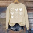 thumbnail image 3 of Yuyuzo Chandails en Molleton pour Femmes Décontractés Saint-Valentin Manches Longues Col Rond Ample Ajusté Mince Chandail Tops, 3 of 5