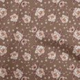 thumbnail image 1 of oneOone Velvet Brown Fabric Floral Sewing Material Print Fabric By The Yard 58 Inch Wide, 1 of 4