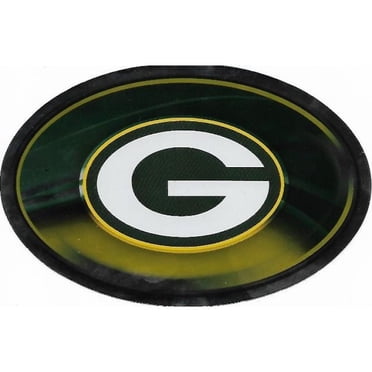 Green Bay Packers Autocollant Ovale Chromé Découpé à l'Emporte-pièce