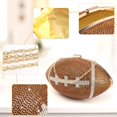 thumbnail image 4 of Sac à Main Football Bling Pochette Strass pour Femmes Sac à Main Ballon en Cristal Sac en Forme de Ballon de Rugby avec Chaîne d'Épaule, 4 of 7