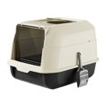 thumbnail image 4 of Cat Litter Box with Lid Enclosed Front Entry Top Exit Large Kitty Litter Pan Black, 4 of 8