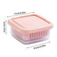 thumbnail image 2 of Food Storage Organizer Square Fruit Bowl with Drain Holes for Freshness and Fridge Storage - Compact Grape Cherry Berry Bowl for Kitchen Kitchenware and Pantry use, 2 of 3