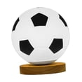 thumbnail image 2 of Milaget 3D Football Lamp Night Light Dimming Solid Wood Base Small Table Lamp Warm White Flat Base, 2 of 9