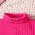 thumbnail image 4 of Penkiiy Ensemble Jupe Plissée 3 Pcs pour Tout-Petites Filles Tenue d'Automne Hiver pour Filles Robe Douillette Ensemble de Vêtements avec Béret 0,5-1 An Rose, 4 of 7