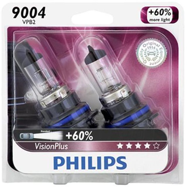 Philips Automotive 9004VPS2 Vision Plus Headlight Bulb - Pack of 2