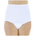 thumbnail image 1 of Wearever Wearever (Lot de 3) Culottes d'Incontinence pour Femmes en Coton Blanc Confort Absorption Régulière (0,5 Tasse) 1X (Convient aux Hanches : 43-44 Pouces), 1 of 8