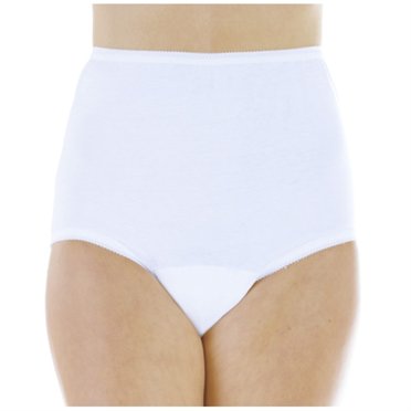 Wearever Wearever (Lot de 3) Culottes d'Incontinence pour Femmes en Coton Blanc Confort Absorption Régulière (0,5 Tasse) 1X (Convient aux Hanches : 43-44 Pouces)