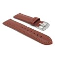 thumbnail image 3 of 30mm Classic Leather Buffalo Pattern Watch Strap Band, Stainless Steel Buckle, 3 of 7