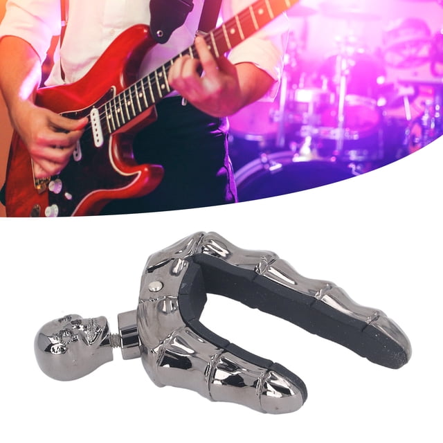 Guitar Capo, Unique Skull Knob Locking Capo for Electric Acoustic Guitars Ukulele Strings Instrument Capos