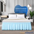 thumbnail image 3 of Wrap Around Bed Skirt 10" inch Drop Easy Care Microfiber Made Bedskirts (RV King-Light Blue), 3 of 6
