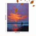 thumbnail image 3 of Qisvanset Oxford Cityscape Dramatic Sunset Canvas Print 12x16 Inch Restaurant Art, 3 of 8