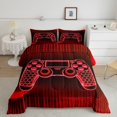thumbnail image 2 of Erosebridal Modern Gamepad Bedding Sets Full with Comforter, Gradient Geometric Duvet Insert, Gaming Sports Decor, Breathable, 2 of 7