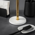 thumbnail image 4 of Thyme and Table, Paper Towel Holder with Ribbed Ceramic Base, White and Gold, 4 of 4