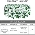 thumbnail image 3 of St. Patricks'' Day Round Tablecloth 60 Inch Spring Lucky Shamrocks Decoration Table Cloths Polyester Fabric Green Clover Table Cover for Home Indoor Dinning/Outdoor Party, 3 of 6